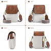 image:imageBOSTANTEN Crossbody Bags for Women Cell Phone Purse Leather Wallet Handbags with Card SlotsC01brown With Beige