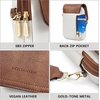 image:imageBOSTANTEN Crossbody Bags for Women Cell Phone Purse Leather Wallet Handbags with Card SlotsC01brown With Beige