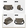 image:imageBOSTANTEN Crossbody Bags for Women Cross Body Purse Checkered Bum Bag Large Diaper Purse for Moms Perfect for WorkTravelMocha