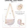 image:imageBOSTANTEN Crossbody Bags for Women Cross Body Purse Checkered Bum Bag Large Diaper Purse for Moms Perfect for WorkTravelPeach Whisper