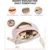 image:imageBOSTANTEN Crossbody Bags for Women Cross Body Purse Checkered Bum Bag Large Diaper Purse for Moms Perfect for WorkTravelPeach Whisper