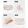 image:imageBOSTANTEN Crossbody Bags for Women Cross Body Purse Checkered Bum Bag Large Diaper Purse for Moms Perfect for WorkTravelPeach Whisper
