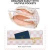 image:imageBOSTANTEN Crossbody Bags for Women Cross Body Purse Checkered Bum Bag Large Diaper Purse for Moms Perfect for WorkTravelPeach Whisper