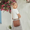 image:imageBOSTANTEN Crossbody Bags for Women Trendy Vegan Leather Guitar Strap Purse for Spring TravelA01retro Brown