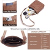 image:imageBOSTANTEN Crossbody Bags for Women Trendy Vegan Leather Guitar Strap Purse for Spring TravelA01retro Brown