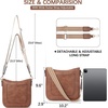 image:imageBOSTANTEN Crossbody Bags for Women Trendy Vegan Leather Guitar Strap Purse for Spring TravelA01retro Brown