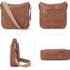 image:imageBOSTANTEN Crossbody Bags for Women Trendy Vegan Leather Guitar Strap Purse for Spring TravelA01retro Brown