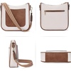 image:imageBOSTANTEN Crossbody Bags for Women Trendy Vegan Leather Guitar Strap Purse for Spring TravelA05brown With Beige