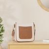 image:imageBOSTANTEN Crossbody Bags for Women Trendy Vegan Leather Guitar Strap Purse for Spring TravelA05brown With Beige