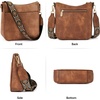 image:imageBOSTANTEN Crossbody Bags for Women Trendy Vegan Leather Hobo Purses Shoulder Handbags Wide Shoulder StrapA01brown