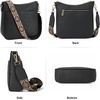image:imageBOSTANTEN Crossbody Bags for Women Trendy Vegan Leather Hobo Purses Shoulder Handbags Wide Shoulder StrapA03black