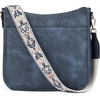 image:imageBOSTANTEN Crossbody Bags for Women Trendy Vegan Leather Hobo Purses Shoulder Handbags Wide Shoulder StrapA04navy Blue