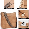 image:imageBOSTANTEN Crossbody Bags for Women Trendy Vegan Leather Hobo Purses Shoulder Handbags Wide Shoulder StrapA05camel Brown