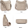 image:imageBOSTANTEN Crossbody Bags for Women Trendy Vegan Leather Hobo Purses Shoulder Handbags Wide Shoulder StrapA06light Grey