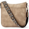 image:imageBOSTANTEN Crossbody Bags for Women Trendy Vegan Leather Hobo Purses Shoulder Handbags Wide Shoulder StrapA07light Brown