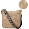 image:imageBOSTANTEN Crossbody Bags for Women Trendy Vegan Leather Hobo Purses Shoulder Handbags Wide Shoulder StrapA07light Brown