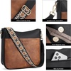 image:imageBOSTANTEN Crossbody Bags for Women Trendy Vegan Leather Hobo Purses Shoulder Handbags Wide Shoulder StrapA12black With Brown