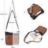 image:imageBOSTANTEN Crossbody Bags for Women Trendy Vegan Leather Hobo Purses Shoulder Handbags Wide Shoulder StrapA12black With Brown