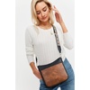 image:imageBOSTANTEN Crossbody Bags for Women Trendy Vegan Leather Hobo Purses Shoulder Handbags Wide Shoulder StrapA12black With Brown