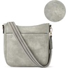 image:imageBOSTANTEN Crossbody Bags for Women Trendy Vegan Leather Hobo Purses Shoulder Handbags Wide Shoulder StrapA16sky Grey
