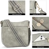 image:imageBOSTANTEN Crossbody Bags for Women Trendy Vegan Leather Hobo Purses Shoulder Handbags Wide Shoulder StrapA16sky Grey