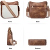 image:imageBOSTANTEN Crossbody Bags for Women Trendy Vegan Leather Hobo Purses Shoulder Handbags Wide Shoulder StrapA17beige and Brown