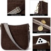 image:imageBOSTANTEN Crossbody Bags for Women Trendy Vegan Leather Hobo Purses Shoulder Handbags Wide Shoulder StrapSuede Coffee