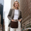 image:imageBOSTANTEN Crossbody Bags for Women Trendy Vegan Leather Hobo Purses Shoulder Handbags Wide Shoulder StrapSuede Coffee