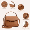 image:imageBOSTANTEN Crossbody Bags for Women Vegan Leather Small Purse with Top Handle Shoulder Handbags for Everyday UseBrown