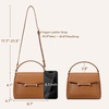 image:imageBOSTANTEN Crossbody Bags for Women Vegan Leather Small Purse with Top Handle Shoulder Handbags for Everyday UseBrown