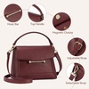 image:imageBOSTANTEN Crossbody Bags for Women Vegan Leather Small Purse with Top Handle Shoulder Handbags for Everyday UseRed
