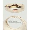 image:imageBOSTANTEN Crossbody Purse Crescent Shoulder Bags for Women Trendy Vegan Leather Clutch Handbag Removable StrapBeige