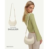 image:imageBOSTANTEN Crossbody Purse Crescent Shoulder Bags for Women Trendy Vegan Leather Clutch Handbag Removable StrapBeige