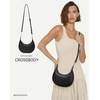 image:imageBOSTANTEN Crossbody Purse Crescent Shoulder Bags for Women Trendy Vegan Leather Clutch Handbag Removable StrapBlack