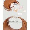 image:imageBOSTANTEN Crossbody Purse Crescent Shoulder Bags for Women Trendy Vegan Leather Clutch Handbag Removable StrapBrown