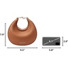 image:imageBOSTANTEN Crossbody Purse Crescent Shoulder Bags for Women Trendy Vegan Leather Clutch Handbag Removable StrapBrown
