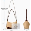 image:imageBOSTANTEN Crossbody Purse for Women Small Shoulder Bag Soft Suede and Pebbled Vegan Leather Hobo Bags with Adjustable StrapApricotsuede