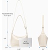 image:imageBOSTANTEN Crossbody Purse for Women Small Shoulder Bag Soft Suede and Pebbled Vegan Leather Hobo Bags with Adjustable StrapBeigepebbled Leather