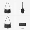 image:imageBOSTANTEN Crossbody Purse for Women Small Shoulder Bag Soft Suede and Pebbled Vegan Leather Hobo Bags with Adjustable StrapBlack Pebbled Leather