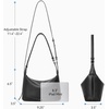 image:imageBOSTANTEN Crossbody Purse for Women Small Shoulder Bag Soft Suede and Pebbled Vegan Leather Hobo Bags with Adjustable StrapBlack Pebbled Leather