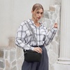 image:imageBOSTANTEN Crossbody Purse for Women Triple Zip Cell Phone Leather Handbag with Colored Shoulder StrapBlack
