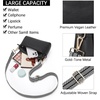 image:imageBOSTANTEN Crossbody Purse for Women Triple Zip Cell Phone Leather Handbag with Colored Shoulder StrapBlack