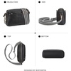 image:imageBOSTANTEN Crossbody Purse for Women Triple Zip Cell Phone Leather Handbag with Colored Shoulder StrapBlack