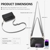image:imageBOSTANTEN Crossbody Purse for Women Triple Zip Cell Phone Leather Handbag with Colored Shoulder StrapBlack