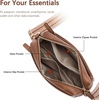 image:imageBOSTANTEN Crossbody Purse for Women Triple Zip Cell Phone Leather Handbag with Colored Shoulder StrapBrown