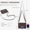 image:imageBOSTANTEN Crossbody Purse for Women Triple Zip Cell Phone Leather Handbag with Colored Shoulder StrapCoffee