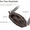 image:imageBOSTANTEN Crossbody Purse for Women Triple Zip Cell Phone Leather Handbag with Colored Shoulder StrapCoffee