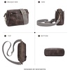 image:imageBOSTANTEN Crossbody Purse for Women Triple Zip Cell Phone Leather Handbag with Colored Shoulder StrapCoffee