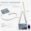 image:imageBOSTANTEN Crossbody Purse for Women Triple Zip Cell Phone Leather Handbag with Colored Shoulder StrapLight Blue