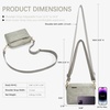 image:imageBOSTANTEN Crossbody Purse for Women Triple Zip Cell Phone Leather Handbag with Colored Shoulder StrapLight Grey
